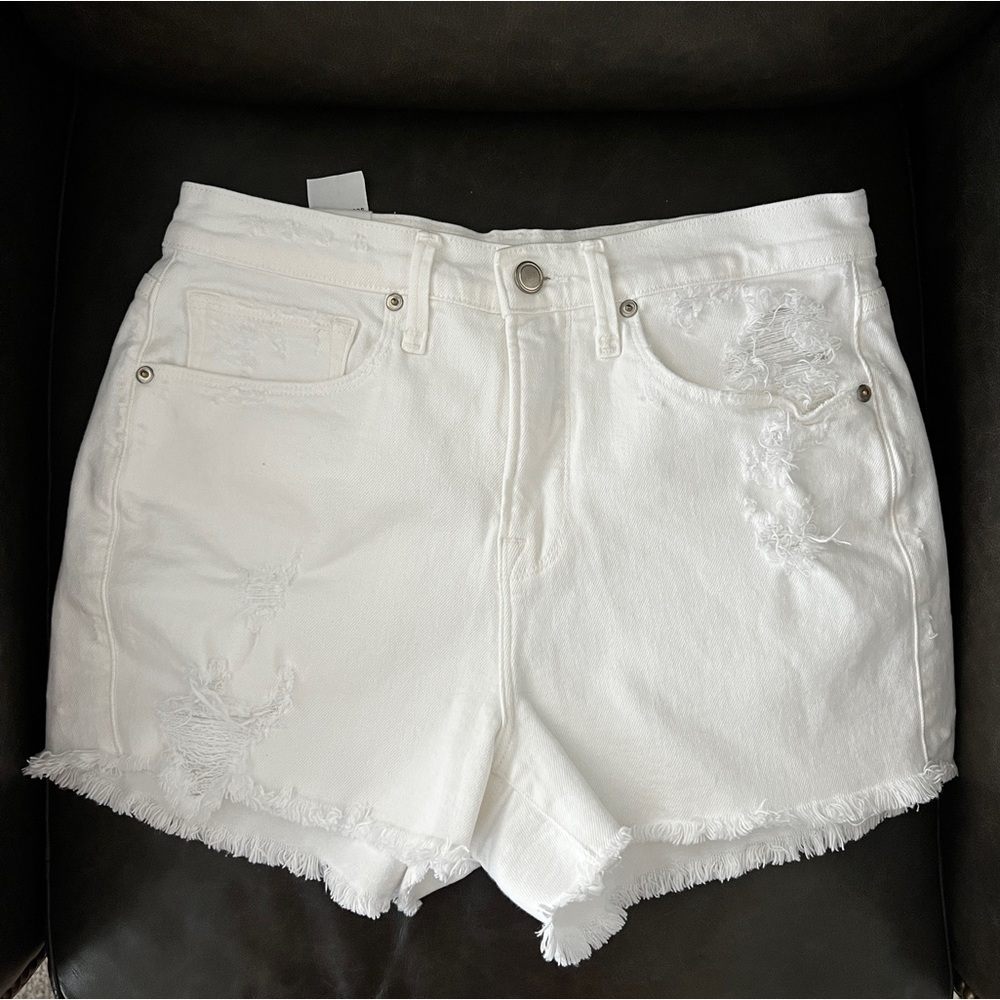 High Rise 5-Pocket Style Distressed 90's Shorts